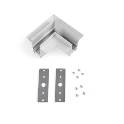 Unión en L para carriles magnéticos empotrables 20 mm - Horizontal
