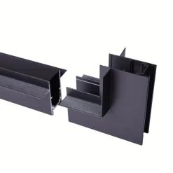 Unión en L para carriles magnéticos empotrables 20mm - Vertical