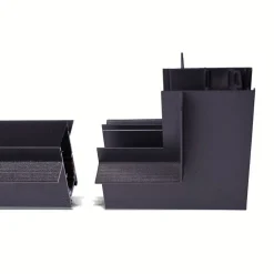 Unión en L para carriles magnéticos empotrables 20mm - Vertical