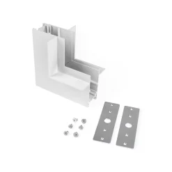Unión en L para carriles magnéticos empotrables 20mm - Vertical