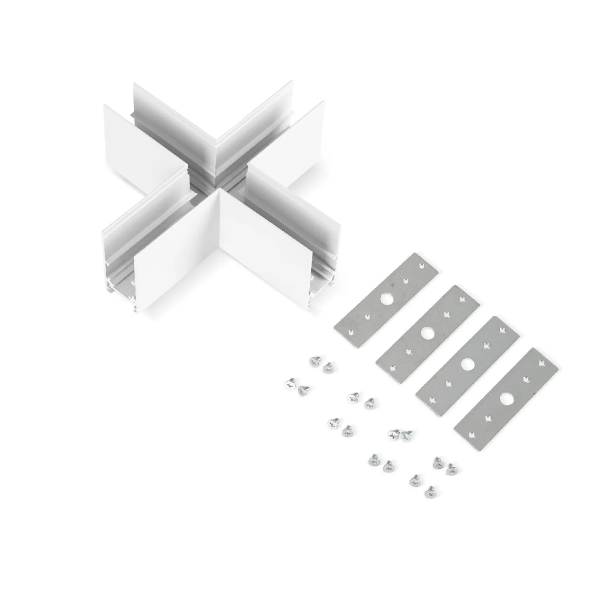 Unión en X para carriles magnéticos de superficie 20mm
