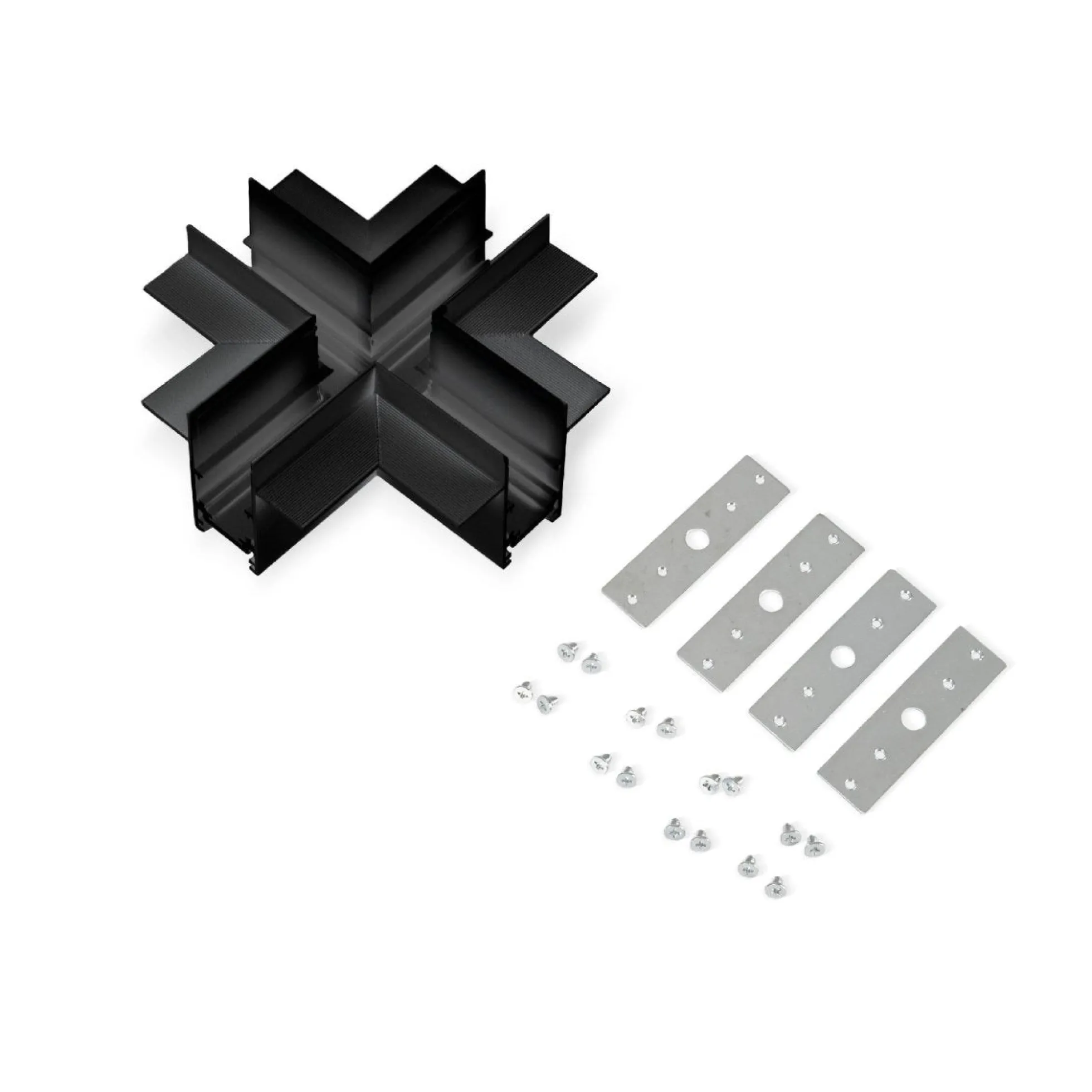 Unión en X para carriles magnéticos empotrables 20mm