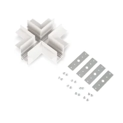 Unión en X para carriles magnéticos empotrables 20mm