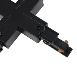 Unión en X para carril trifásico de superficie - Compatible con DALI