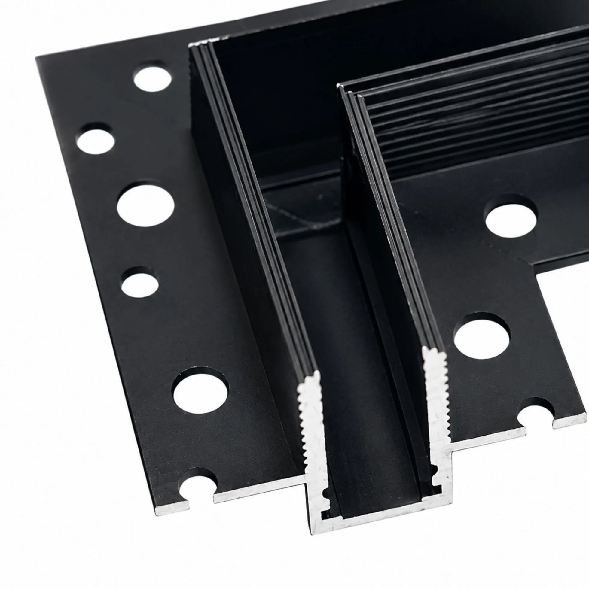 Unión 90 grados horizontal para carril magnético de integración/trimless - 10mm