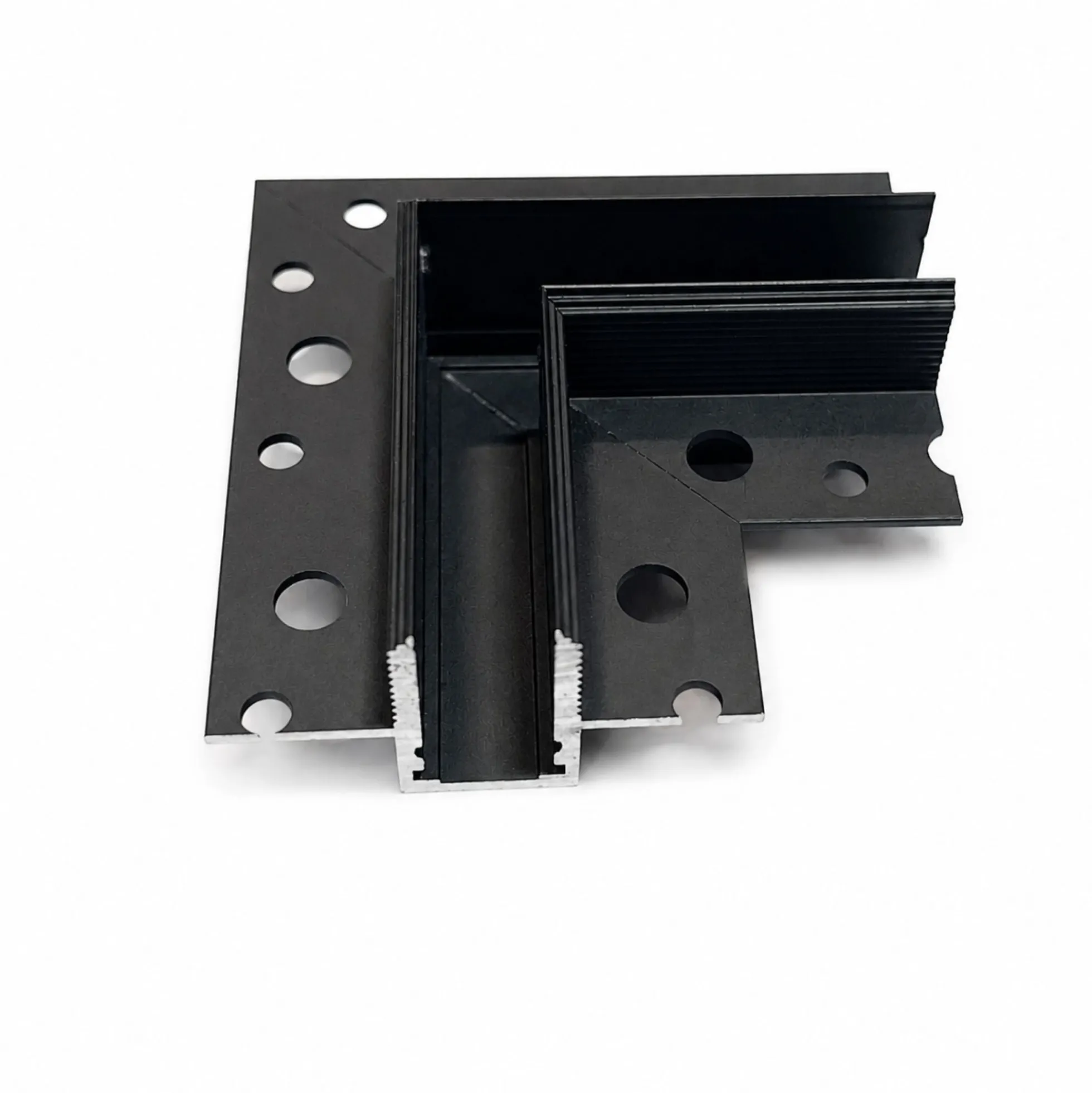Unión 90 grados horizontal para carril magnético de integración/trimless - 10mm