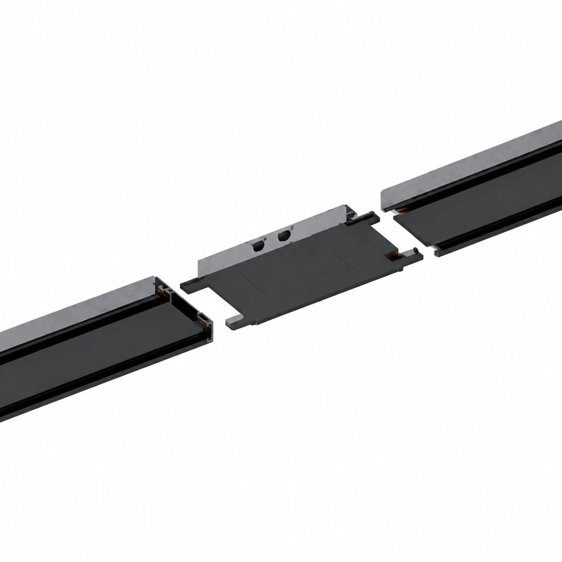 Unión recta para carril magnético de superficie - 26mm